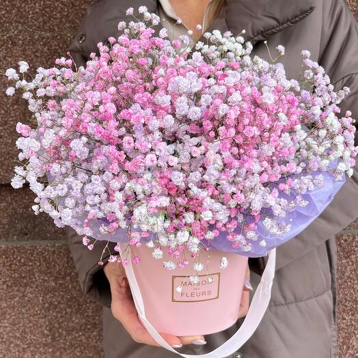 Коробочка с гипсофилой💗🌸