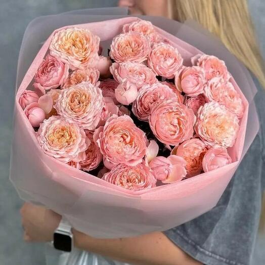 Букет из пионовидных роз "Джульетта"