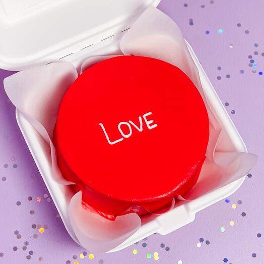 Бенто торт «Love» красный