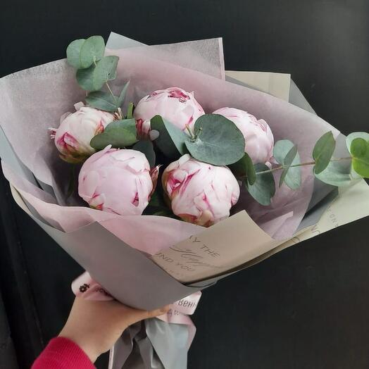 Пионы с эвкалиптом Сара Бернар 💓