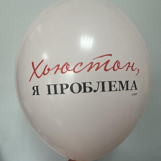 Шар латексный « Хьюстон , я проблема»