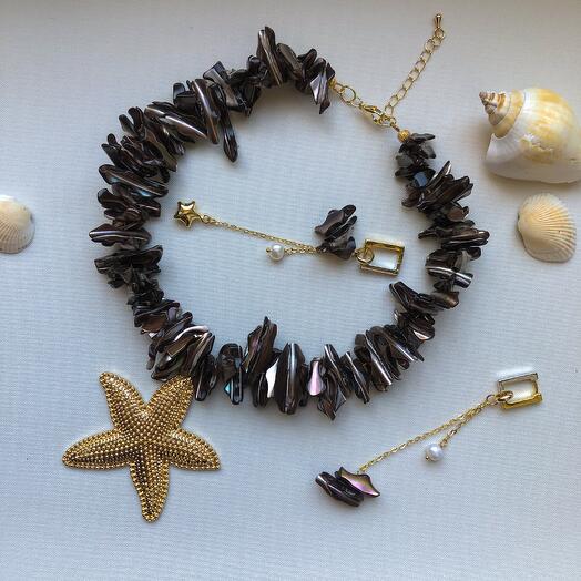 Комплект из шоколадного перламутра