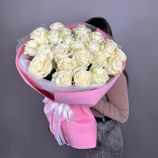 Букет из 25 белых роз💕