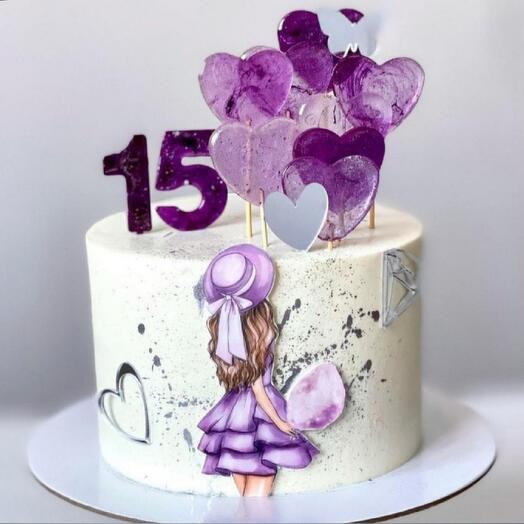 Торт на 15 летие девочке