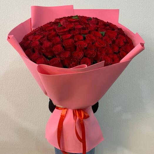 Букет из 101 розы 70 см