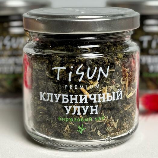 Чай зеленый листовой клубничный улун