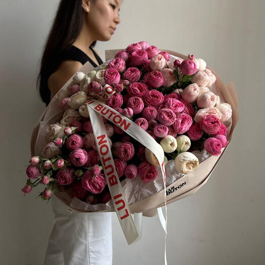 Букет "21 кустовых роз микс"