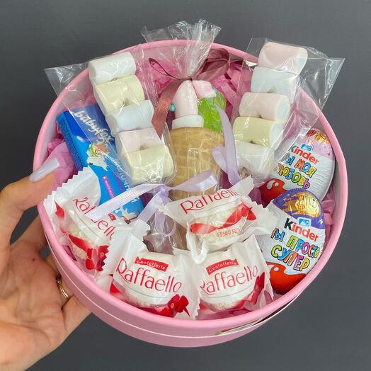 Сладкий подарочный набор круглый л