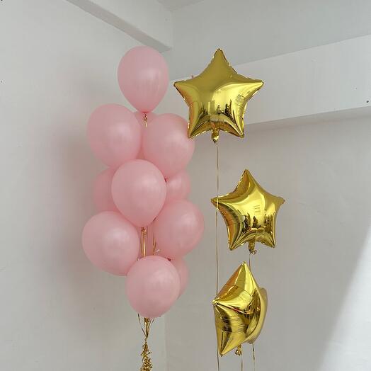 Composición de globos para niña