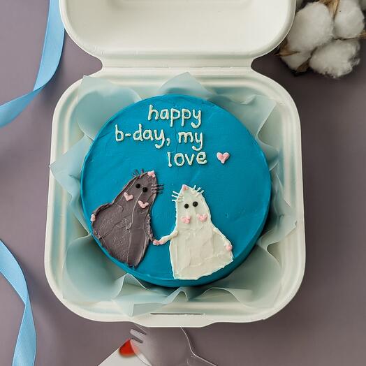 Bento cake with the inscription