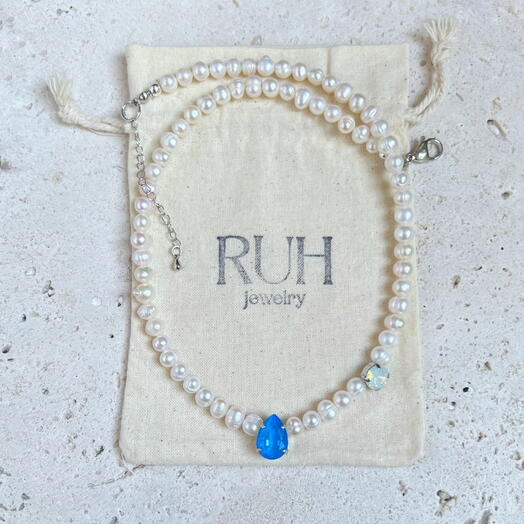 Колье из жемчуга со стразами Swarovski 💎