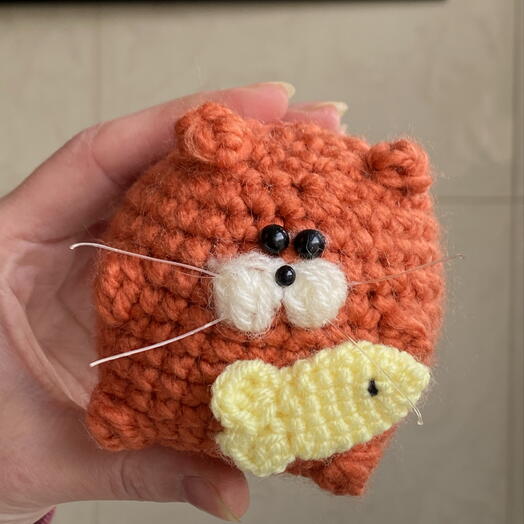 Рыжий кот игрушка ручной работы