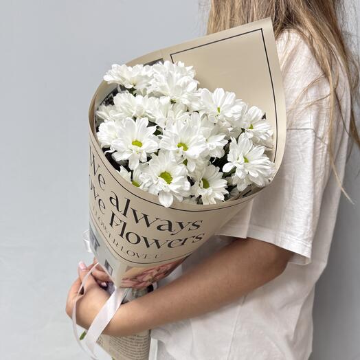 Букет - комплимент из хризантем "Flower news!"