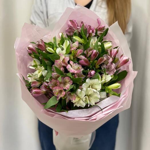 Букет из альстромерии микс 15 шт (мб 58)