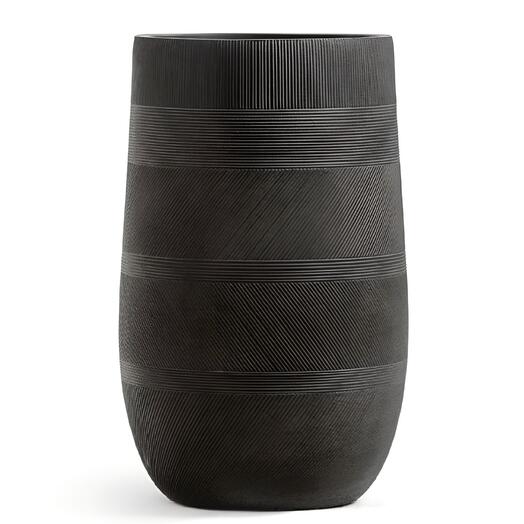 Кашпо для цветов Graphics 49л D34см Н54 см Чёрный графит керамикаты