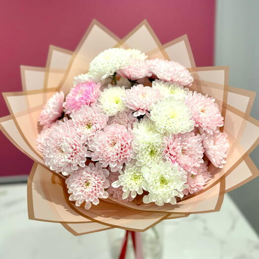 Букет " Акварель" из 7 голландских хризантем