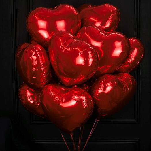 Набор из 11 красных воздушных шаров
