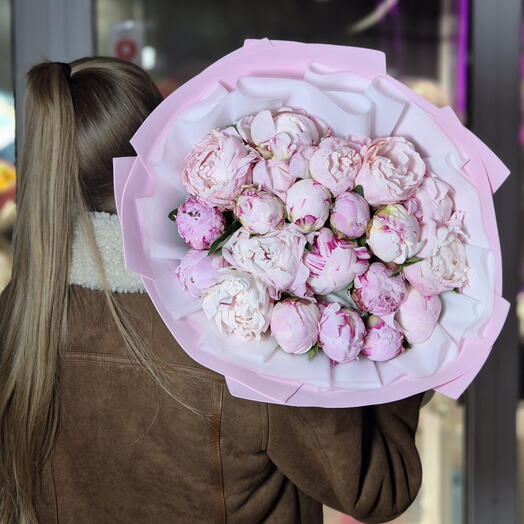 Букет из 21 пиона 💝