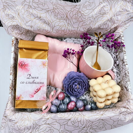 Подарочный набор «Теплый вечер» Новый год, сюрприз, зима, снег, Christmas, tree, wreath, gifts