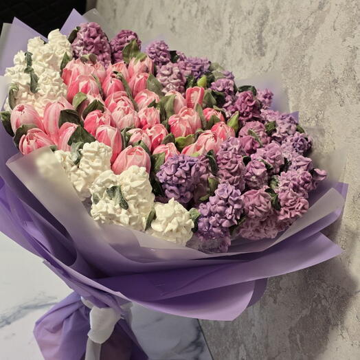 Сладкий букет из зефира