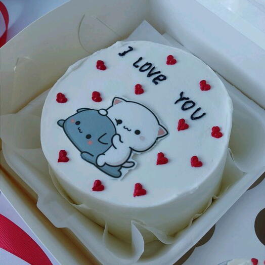 Бенто "I love you" с котиками