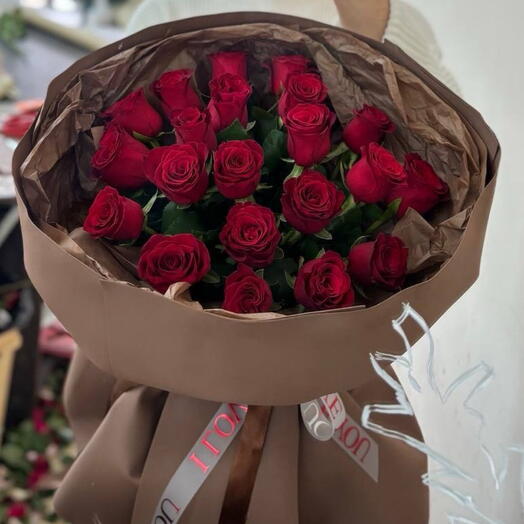 21 роза 50 см в фоамиране