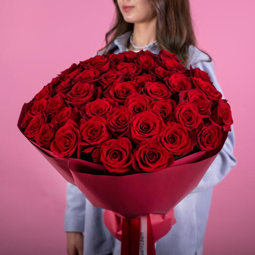 Букет из 51 красной розы 40-50 см Эквадор