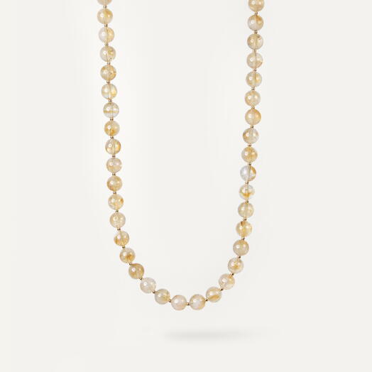 Ожерелье, колье Самшит Цитрин 14K 45 см (NEC1071)