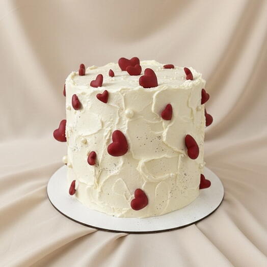 Торт с сердцами (6-7 порций)