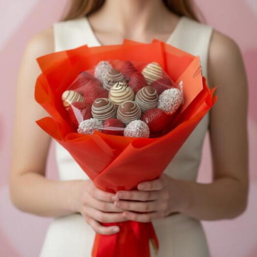 Bouquet of strawberries in chocolate 500 gr