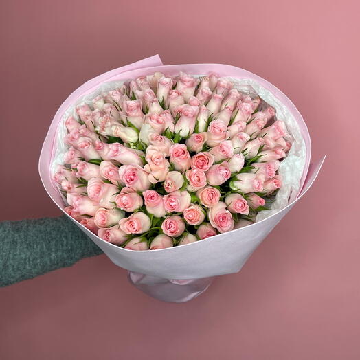 Букет из 101 нежной розы