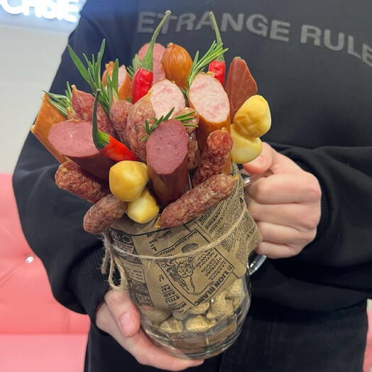 Мужская кружка с колбасками
