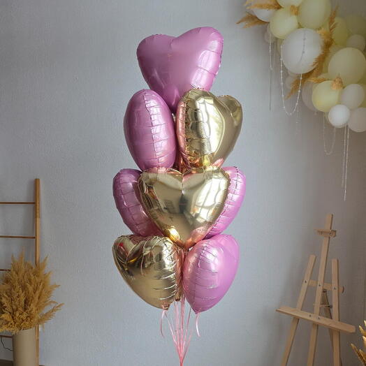 Фонтан из шаров "Мерцающая Нежность"