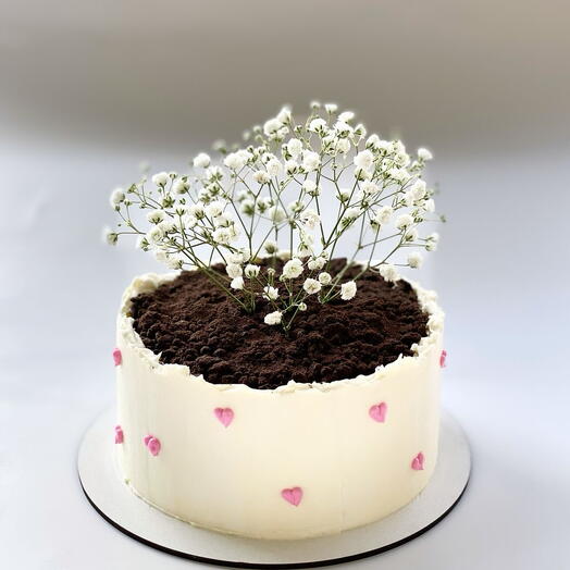 Торт подарок с цветком