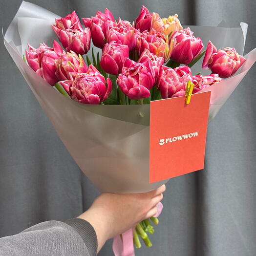 Букет из 15 тюльпанов шикарный