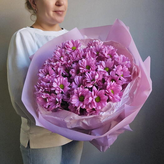 Розовые ромашки