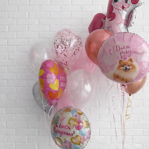 Шарики на день рождения девочки. Шарики с Пинки Пай