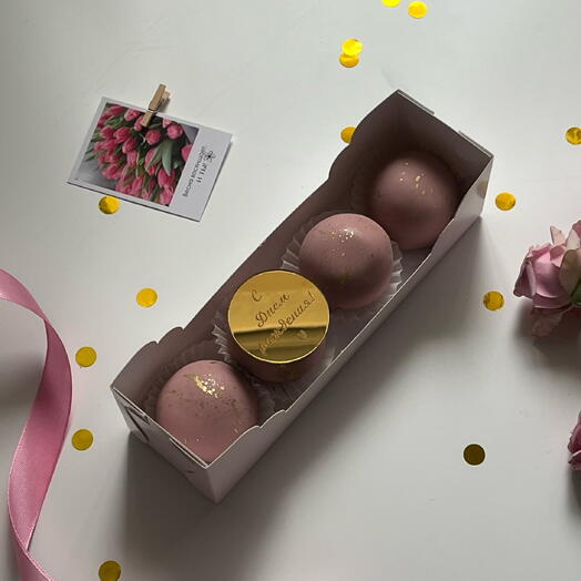 Пирожное картошка 4шт "с днем рождения ♥"