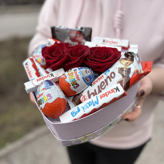 Коробочка сердце с розами
