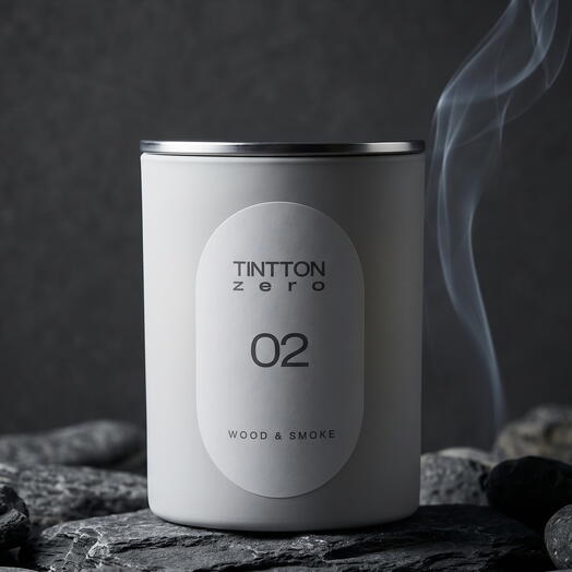 Ароматическая свеча Tint Zero — Wood   Smoke White
