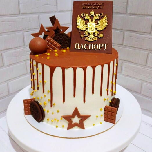 Торт с паспортом на 14 лет