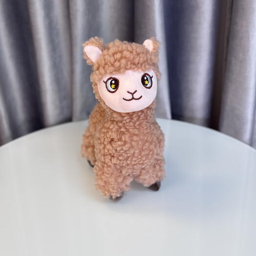 Мягкая игрушка Альпака коничневая
