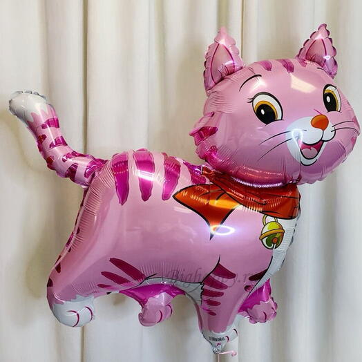 Милая розовая кошка