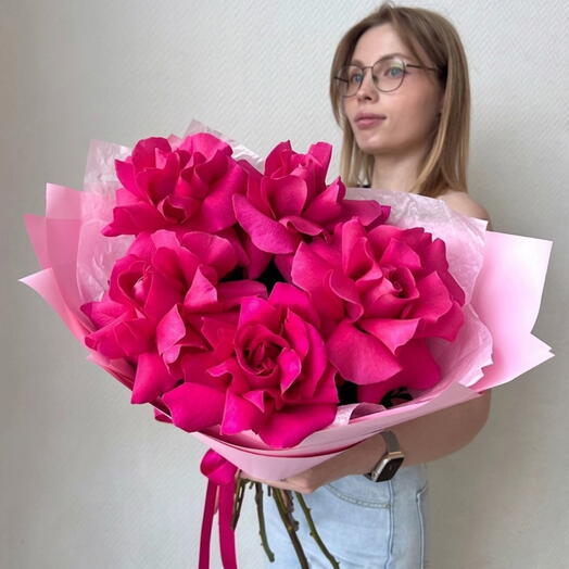 Букет французских роз, Пинк Флоид, розовые, арт 41 Flower Perfect