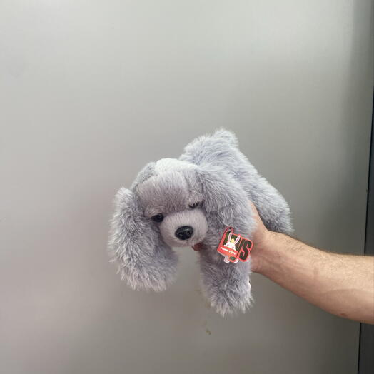 Игрушка собачка серая
