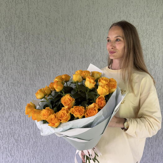 Букет из желтых роз