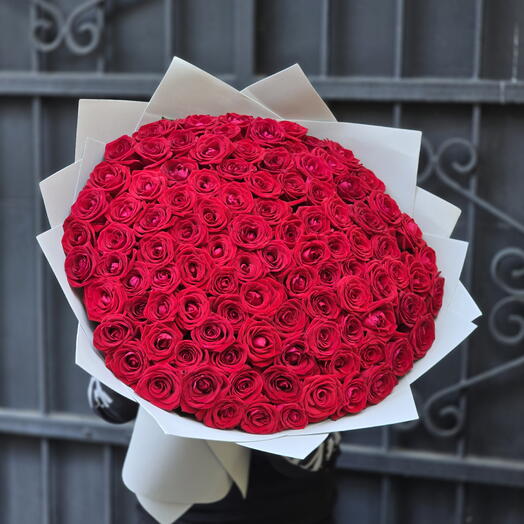 Букет из 101 краснок розы 🌹