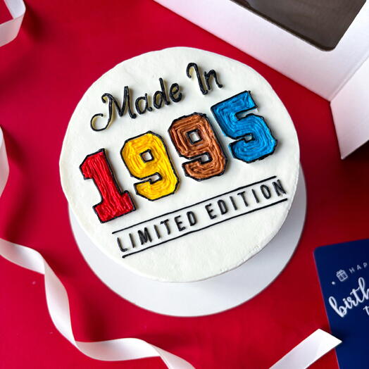 Торт на 1 кг винтажный made in limited edition подруге, другу, сестре, коллеге, мужчине, девушке на день рождения