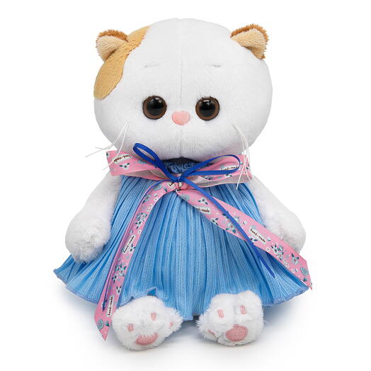 LB-139 Игрушка Кошечка Ли-Ли baby в платье из жатой ткани с бантом