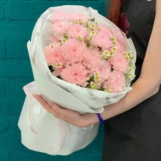 Скидка 30%😍 Зефирный букет из розовых хризантем🌷